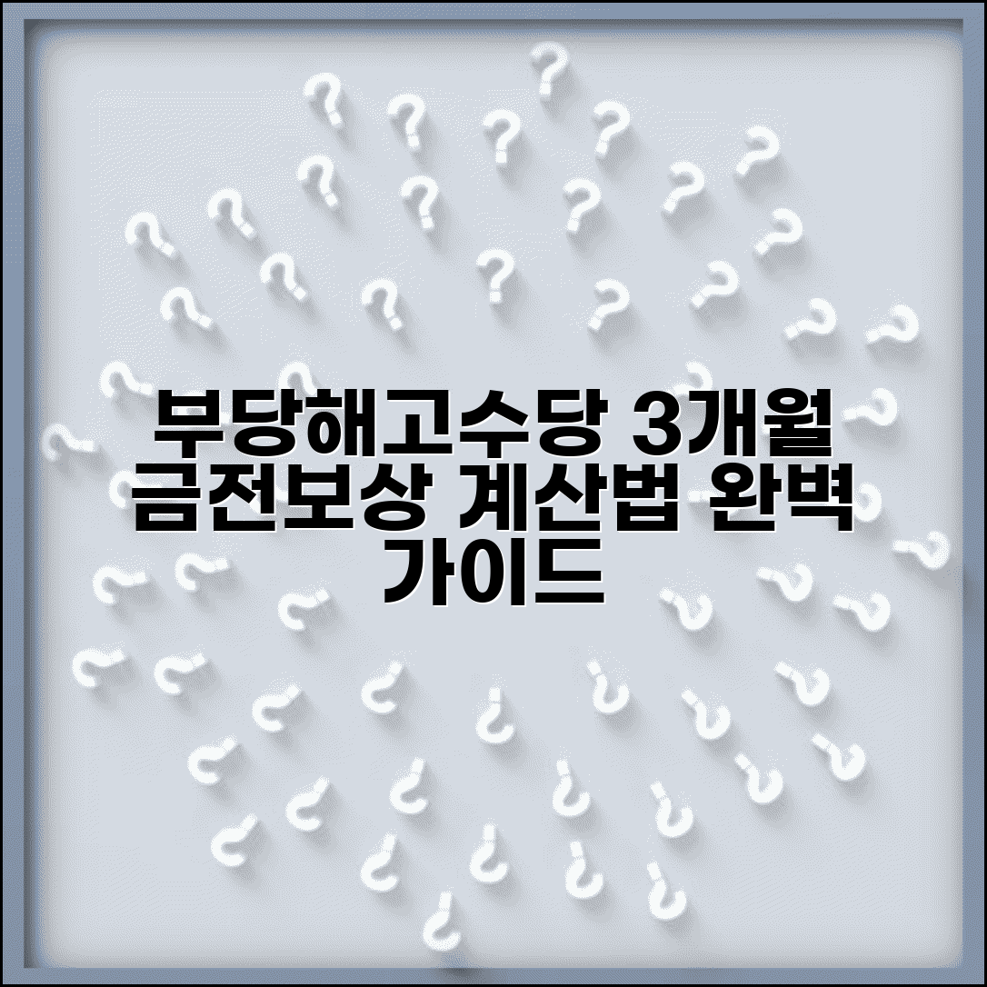 부당해고수당 3개월 지급 기준 | 부당해고 금전보상 계산 완벽 가이드