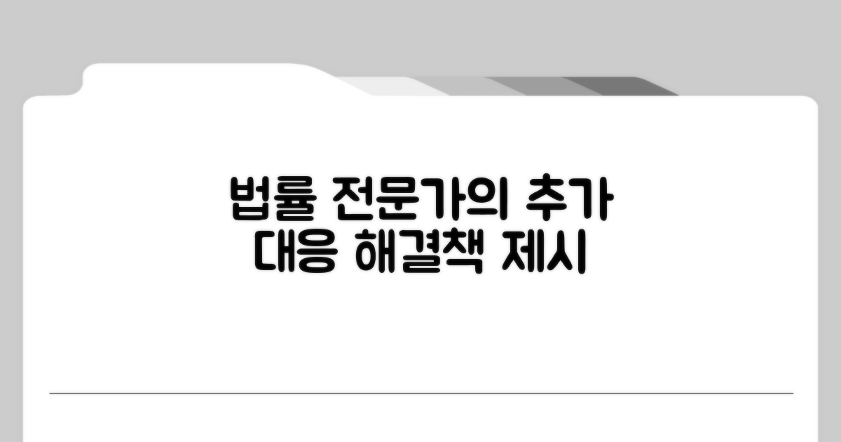 추가 대응, 법률 전문가 도움