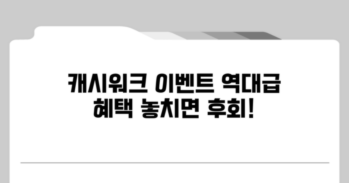 캐시워크 이벤트, 어떤 혜택이?