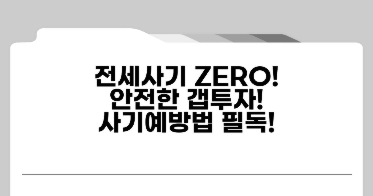 안전한 갭투자 전세사기 예방법
