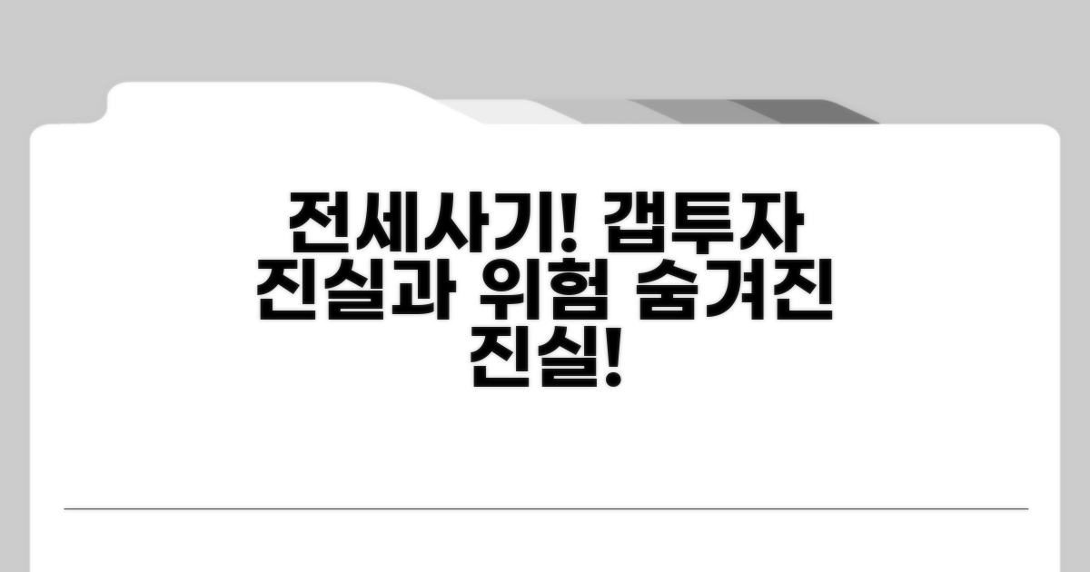 갭투자 전세사기 위험성 분석
