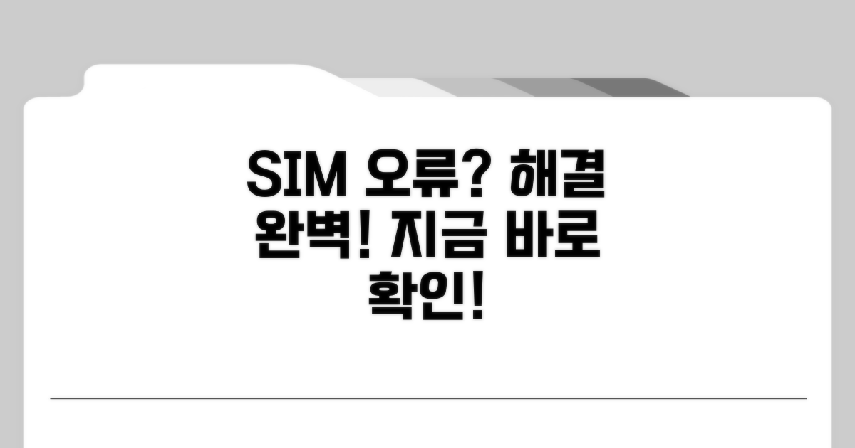 SIM 카드 문제 해결 방법