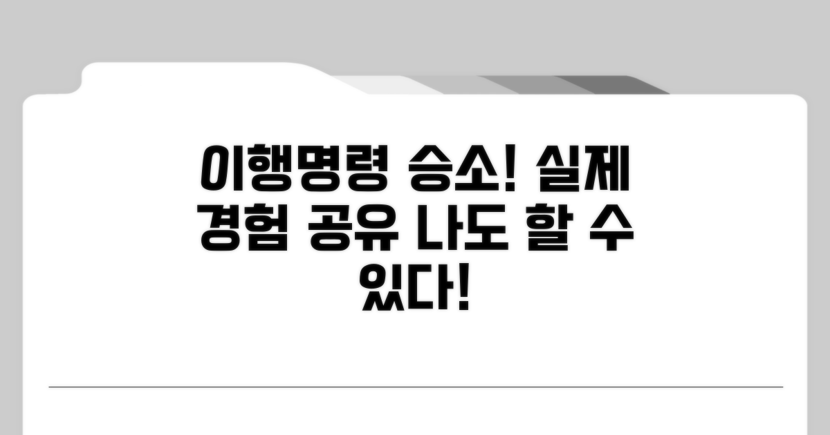 성공적인 이행명령 경험담