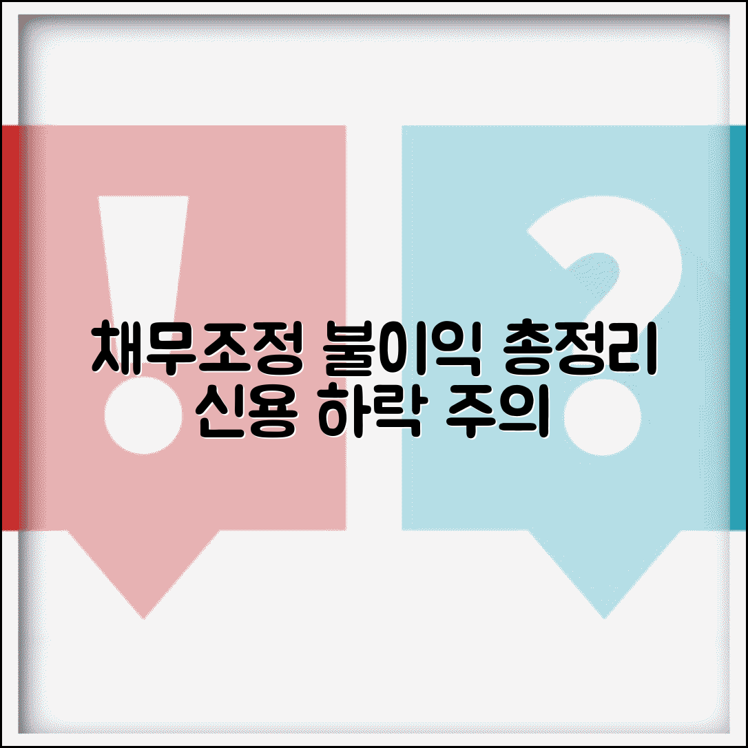 채무조정 불이익 총정리 | 신용등급 영향 | 채무조정 단점 및 주의사항