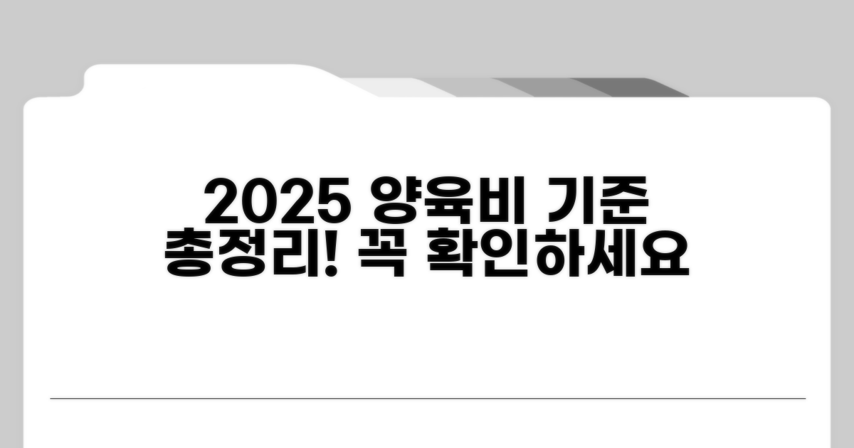2025년 양육비 산정기준 총정리