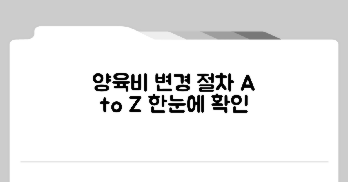 양육비 변경 신청 시 필요한 절차