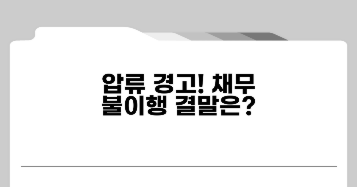 채무 불이행 시 압류 절차
