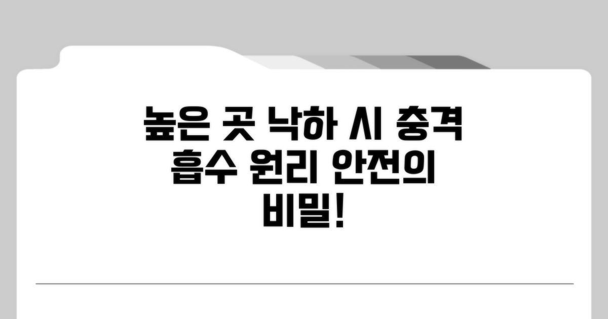 높은 곳 낙하 시 충격 흡수 원리