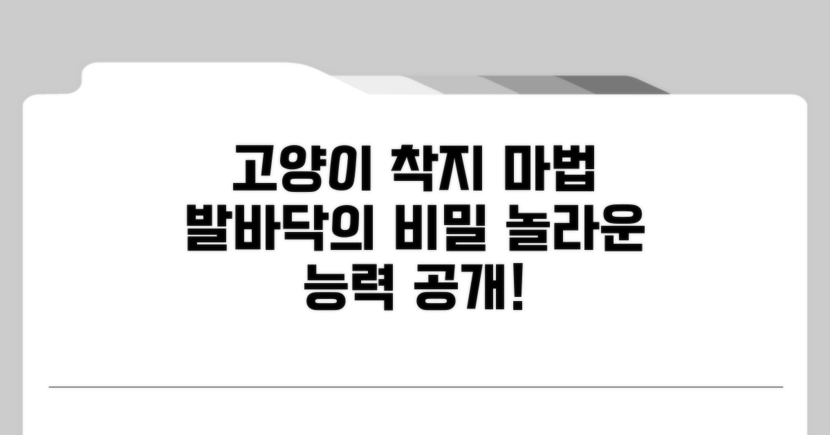 고양이 착지의 비밀: 발바닥의 놀라운 능력