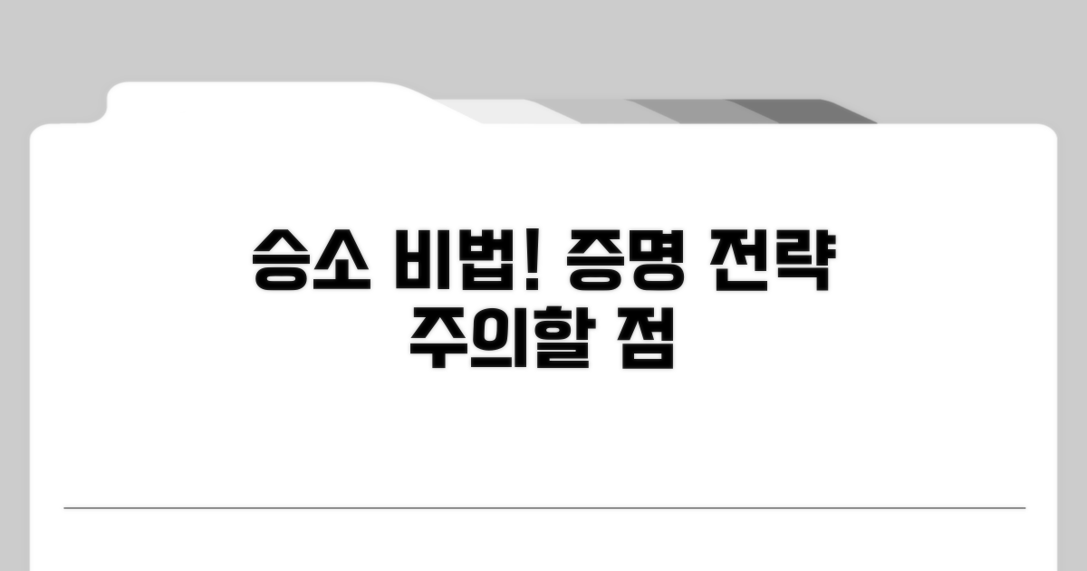 승소를 위한 증명 전략과 주의사항