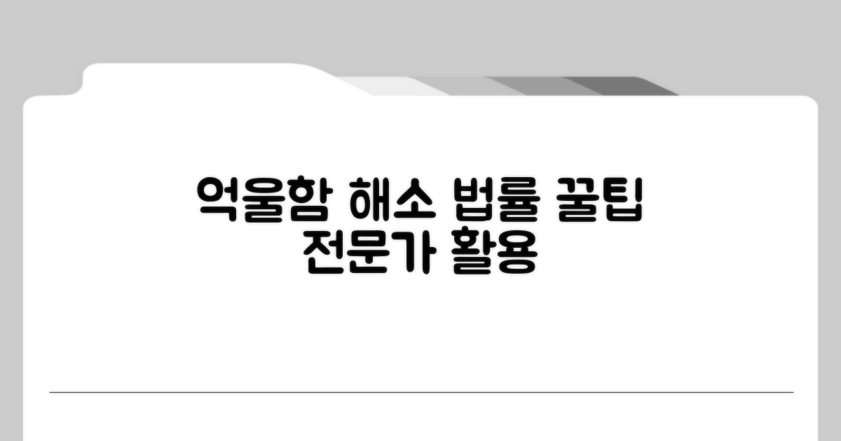 억울함 해소, 법률 전문가 활용 꿀팁