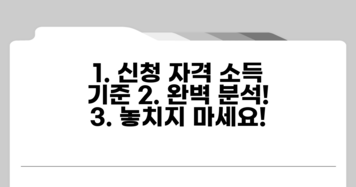 신청 자격과 소득 기준 완벽 분석
