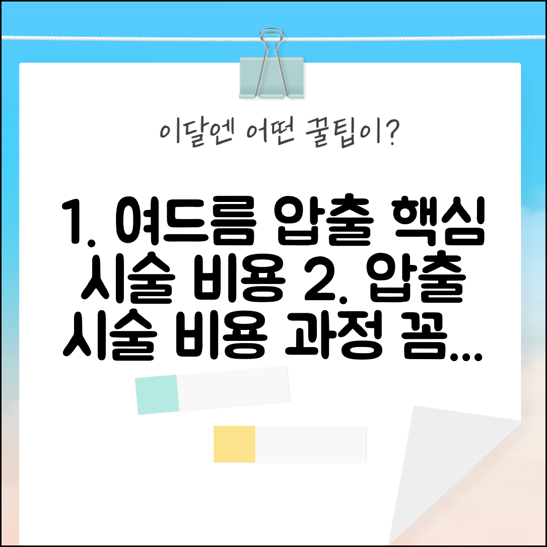 피부과 여드름 압출 비용 치료 과정 관리 방법