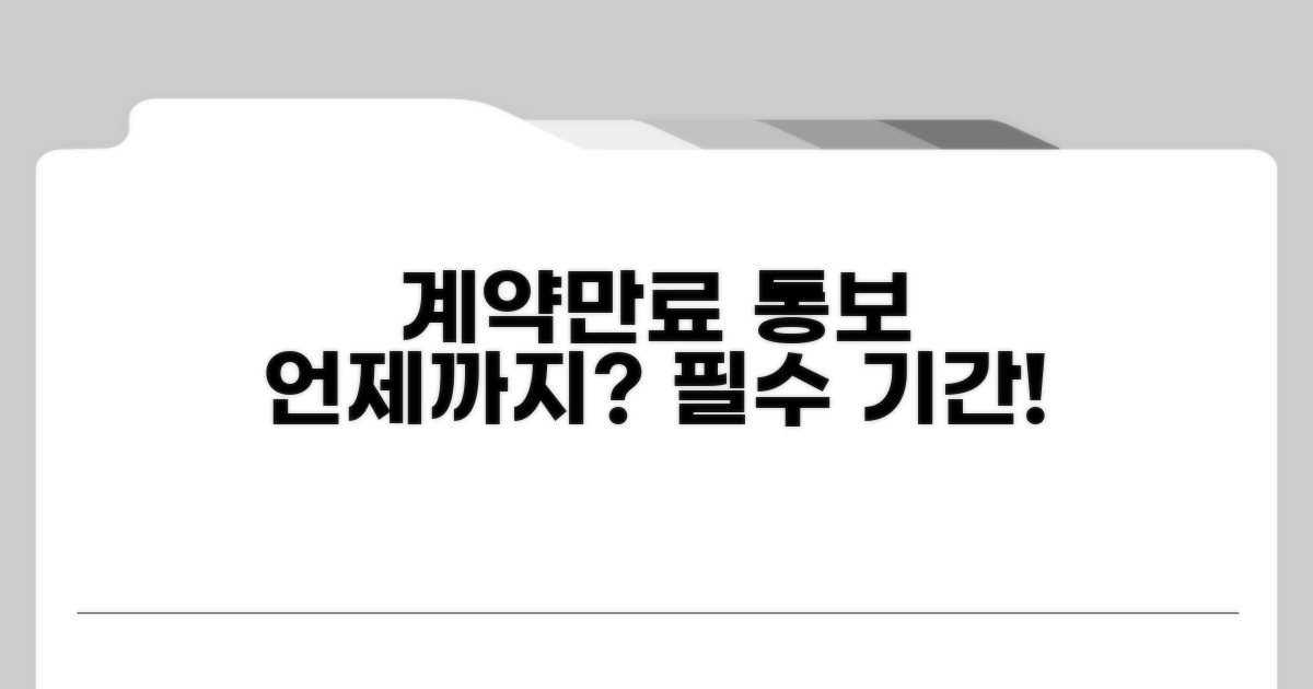 계약만료 통보 의무 기간은?