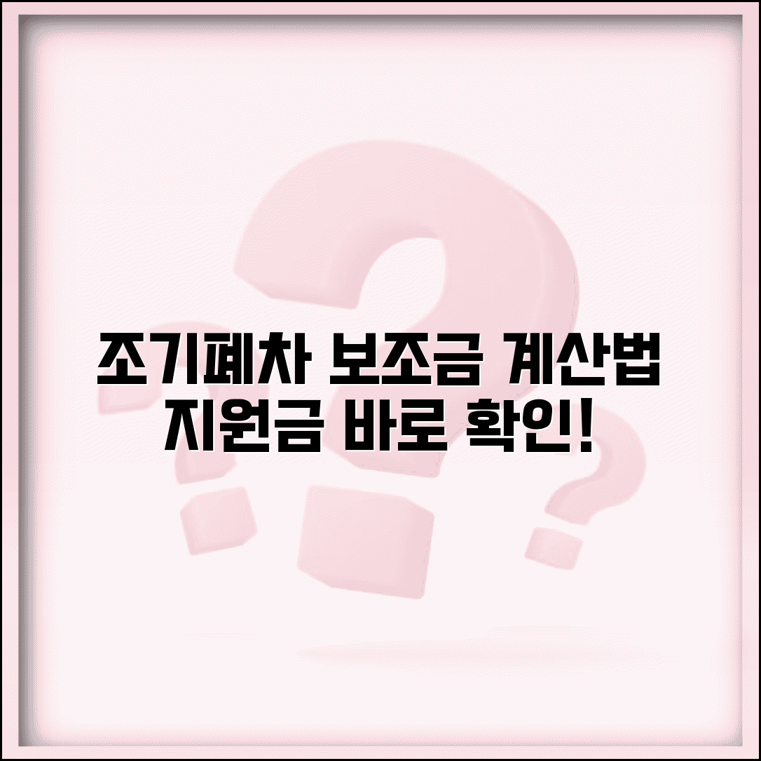 조기폐차 보조금 산정액 계산 방법과 지원금 금액 확인