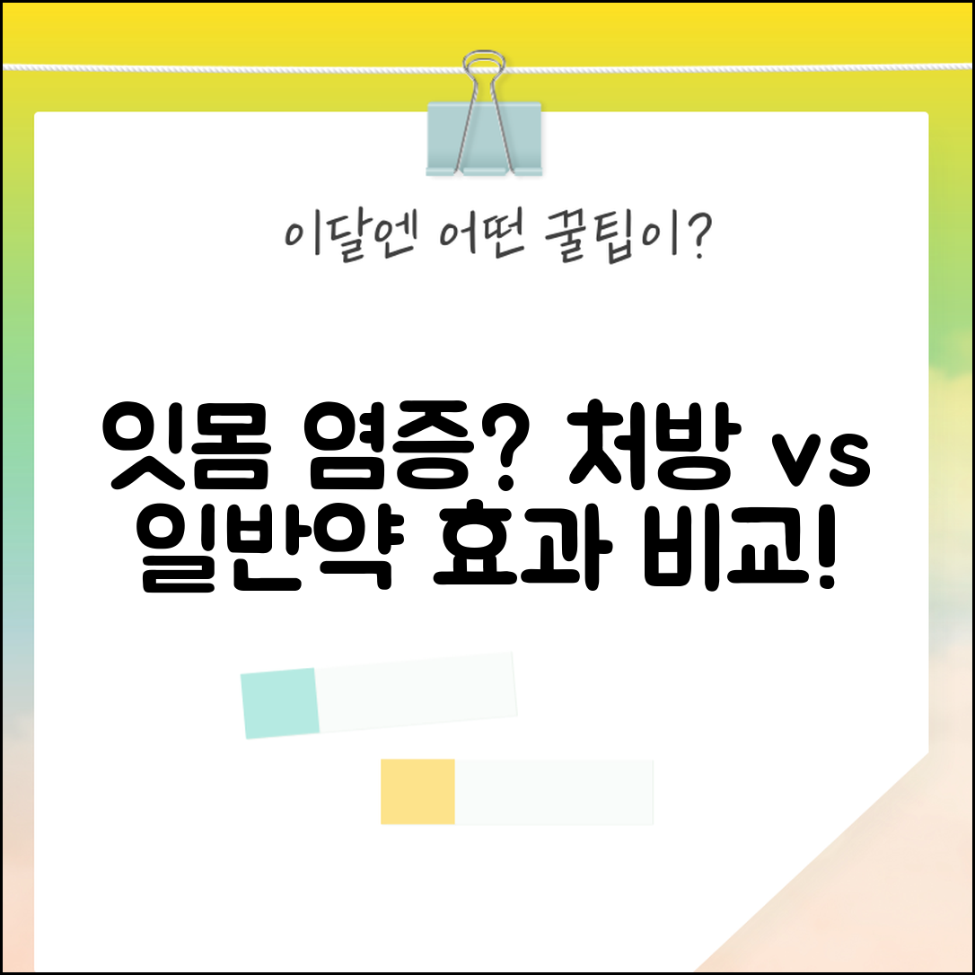 잇몸 염증 치료약 추천 처방약 일반약 효과 비교