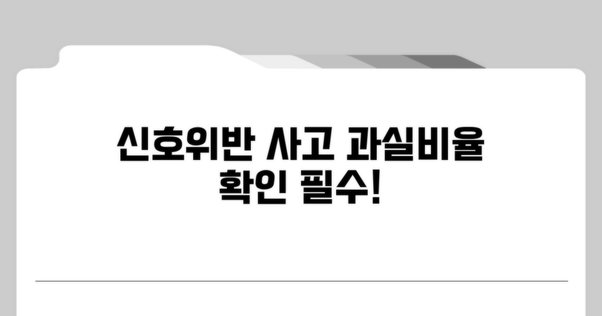 신호위반 사고 시 과실비율 확인법