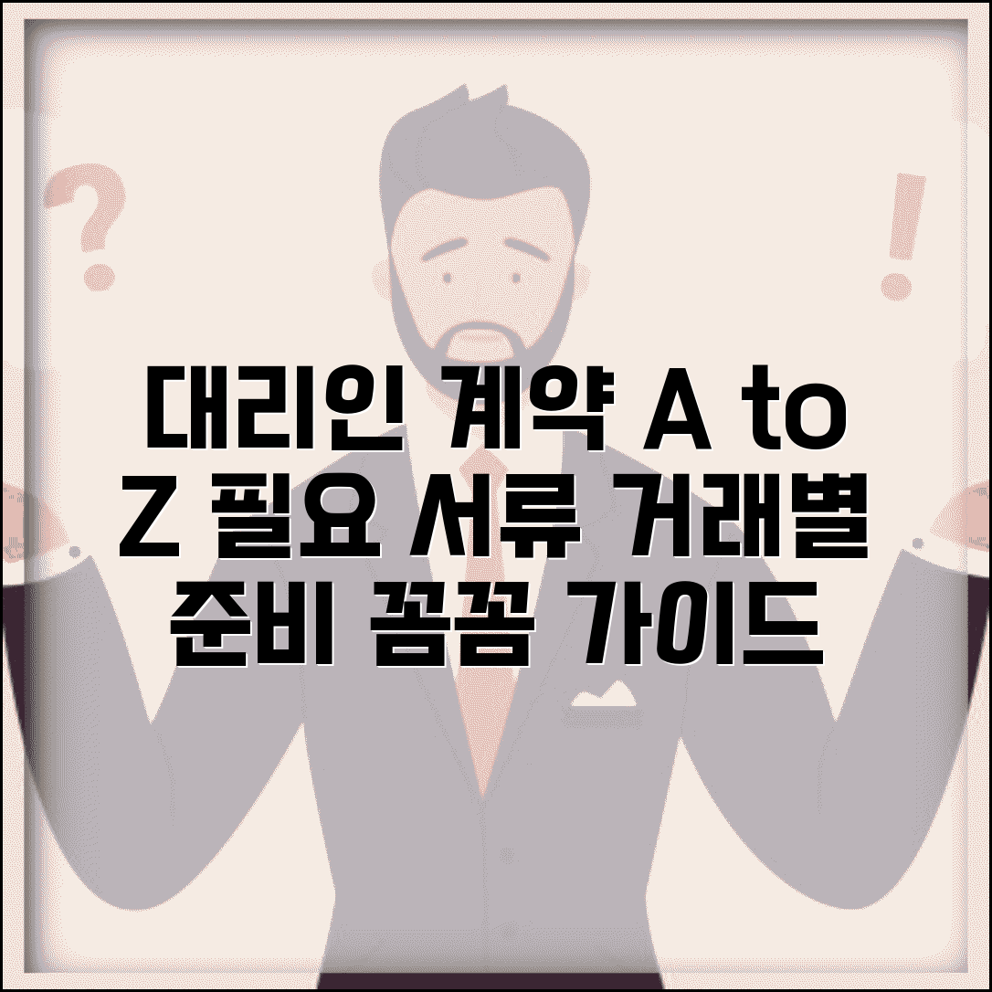 대리인 계약 필요서류와 거래 유형별 준비 가이드
