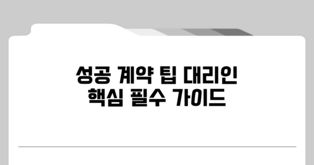 성공적인 대리인 계약을 위한 팁