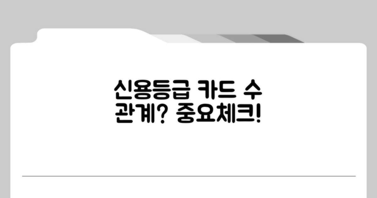 신용등급, 카드 수와 어떤 관계?