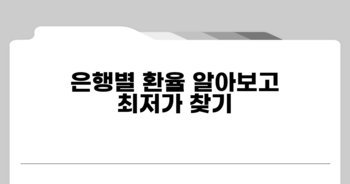 주요 은행별 환율 비교 분석