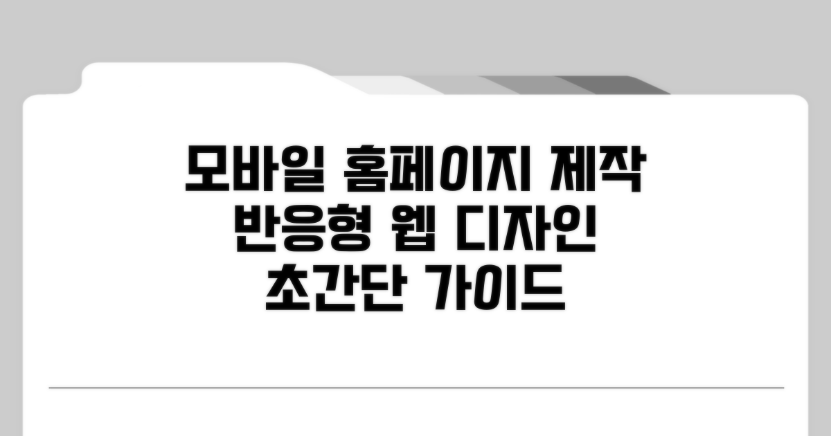 모바일 최적화 반응형 홈페이지 제작 가이드