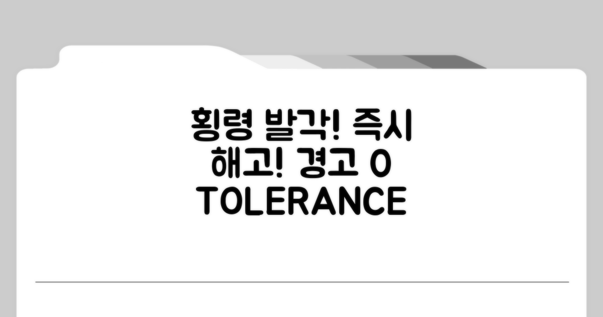 직원 횡령 발각 즉시 해고 절차