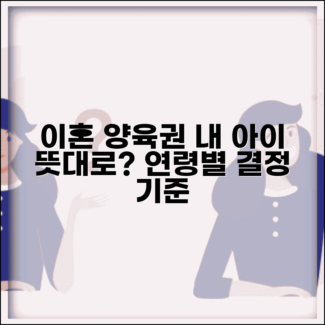 이혼 양육권 결정 기준 자녀 의사 반영 연령