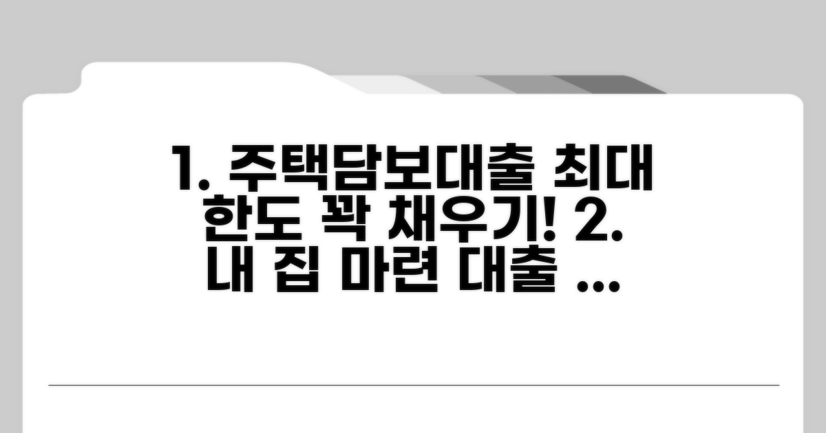 주택담보대출 최대 한도 파헤치기