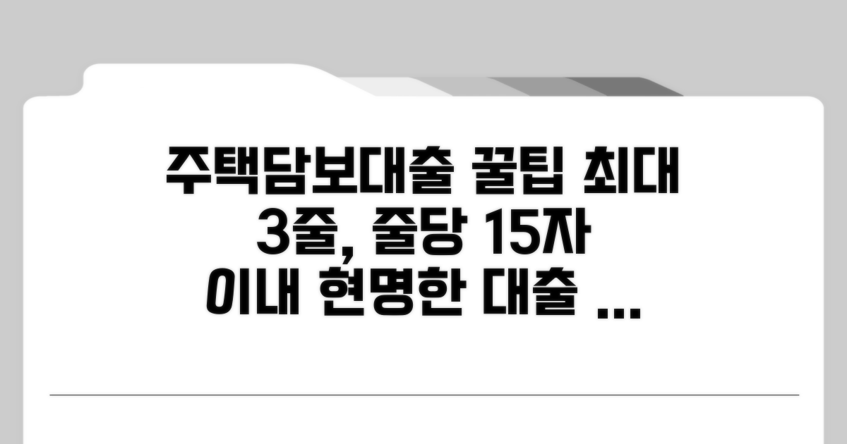 현명한 주택담보대출 활용 꿀팁