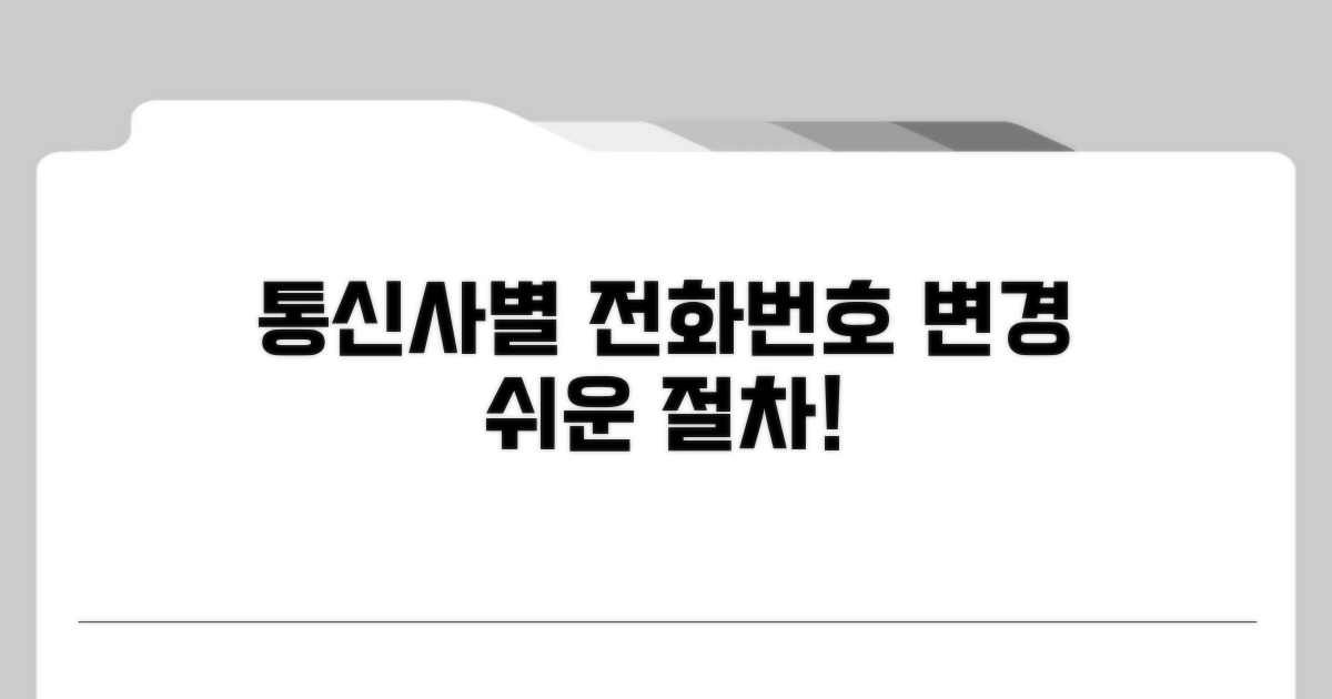 통신사별 전화번호 변경 절차