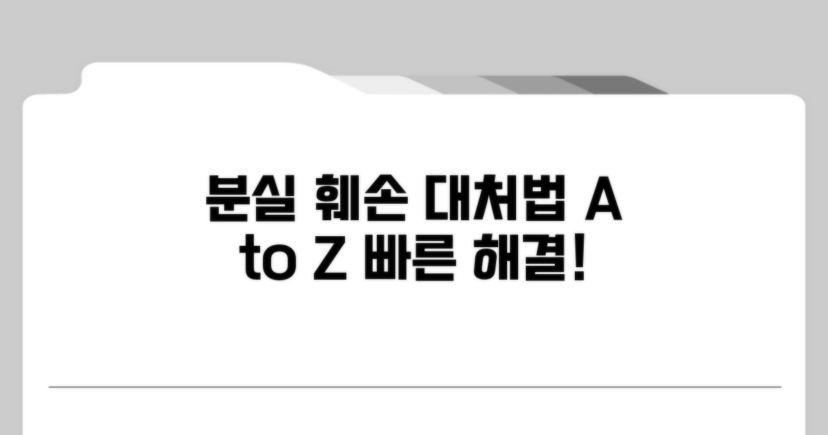 분실 및 훼손 시 대처법