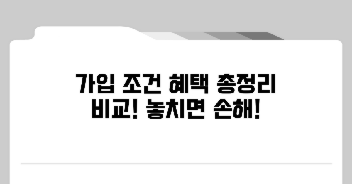 가입 조건과 혜택 비교 총정리