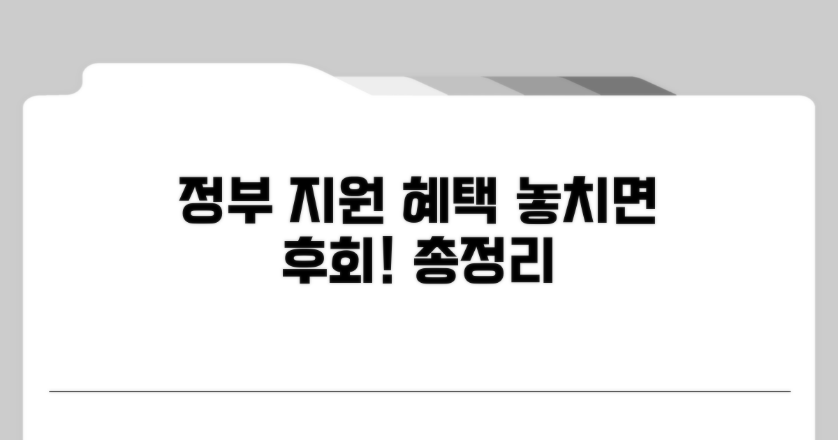 정부 지원 혜택 총정리