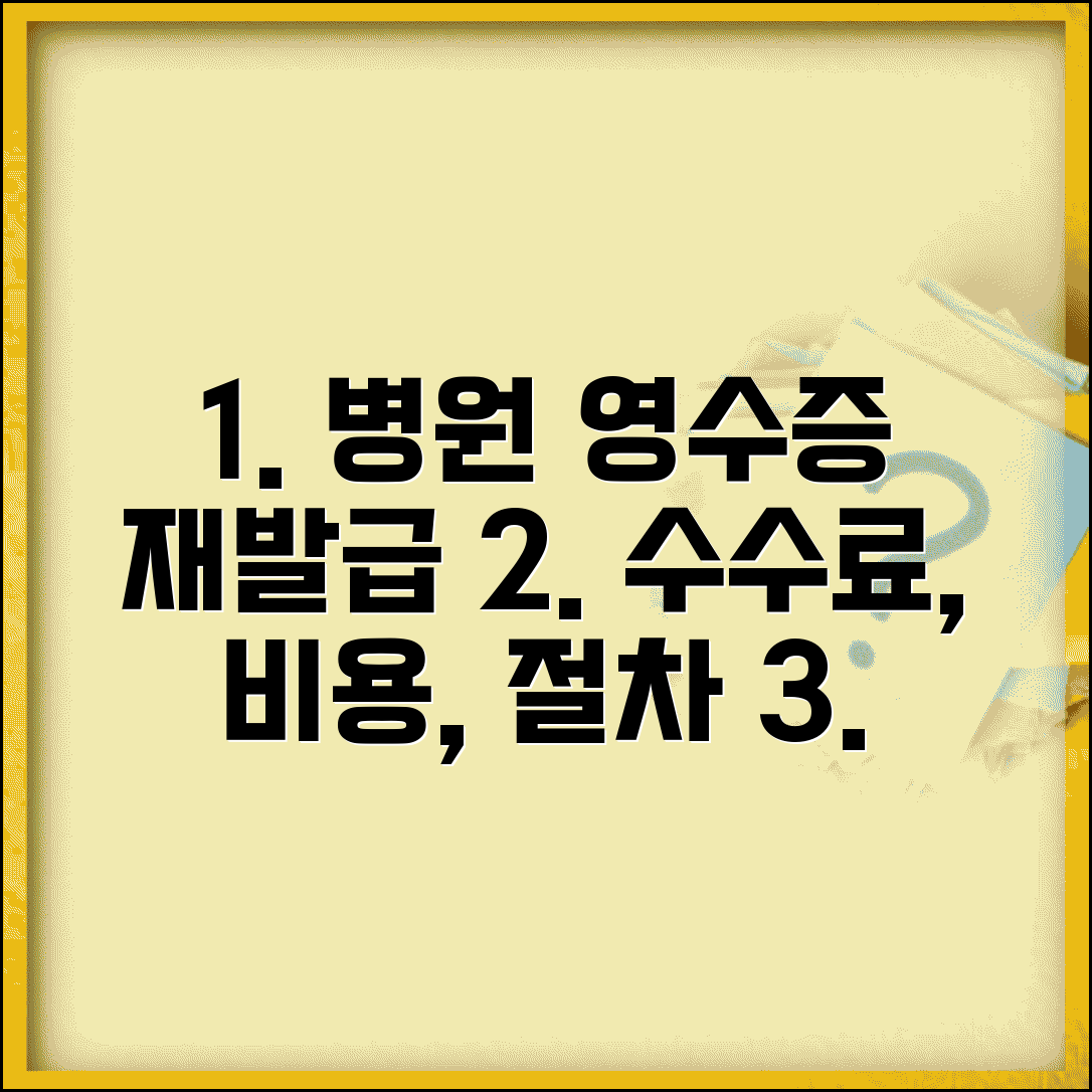 진료비 영수증 재발급 수수료 | 병원 영수증 비용 및 절차 총정리