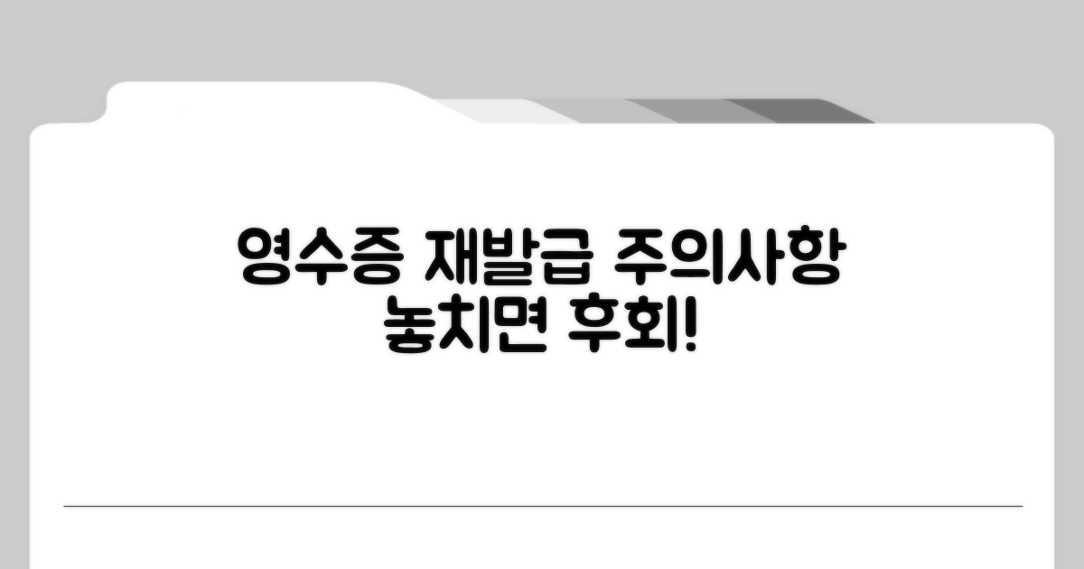 영수증 재발급, 이것만은 주의!