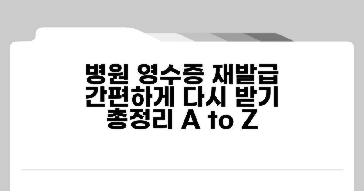 병원별 영수증 재발급 절차