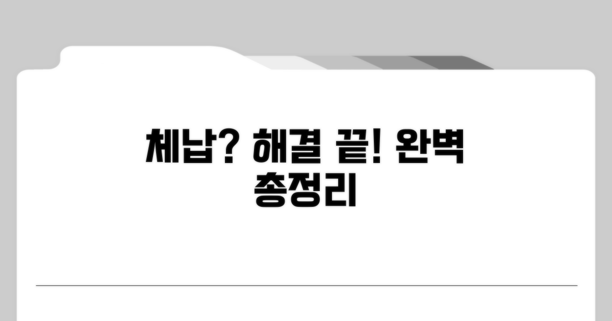 체납 해결 방법 총정리