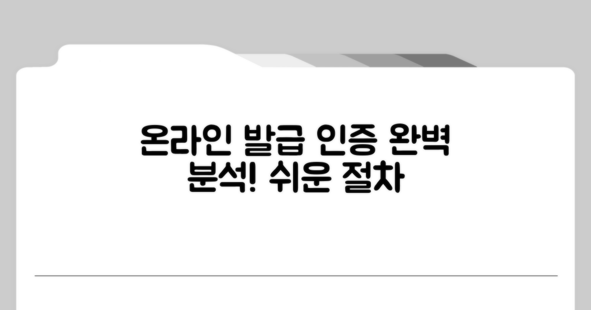온라인 발급 및 인증 절차 완벽 분석