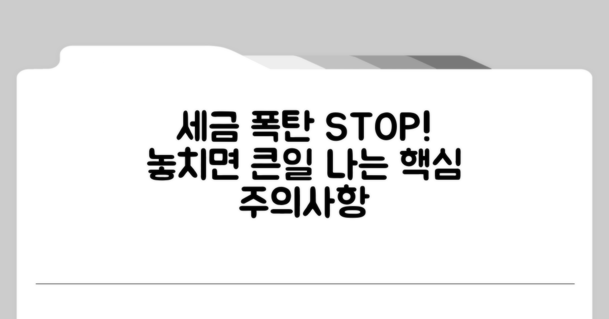 세금 폭탄 피하는 주의사항은?