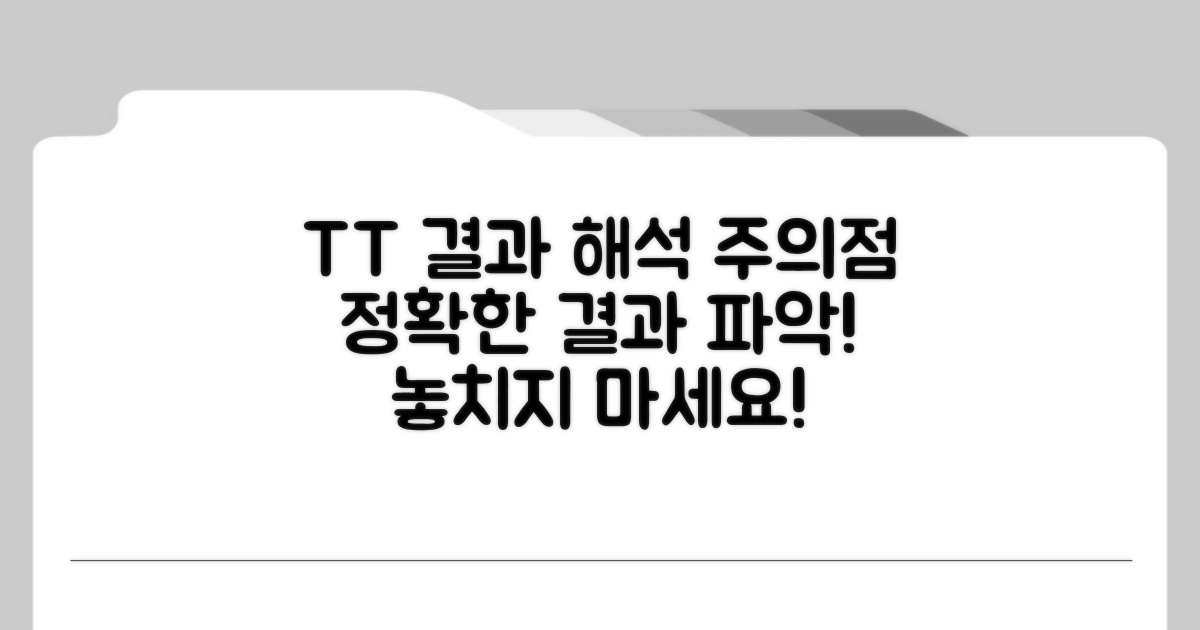TT 검사 결과 해석과 주의점