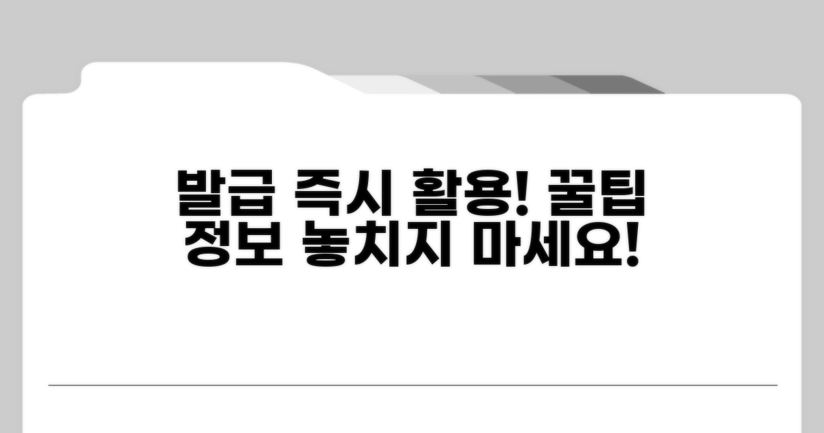 발급 후 활용 팁과 추가 정보