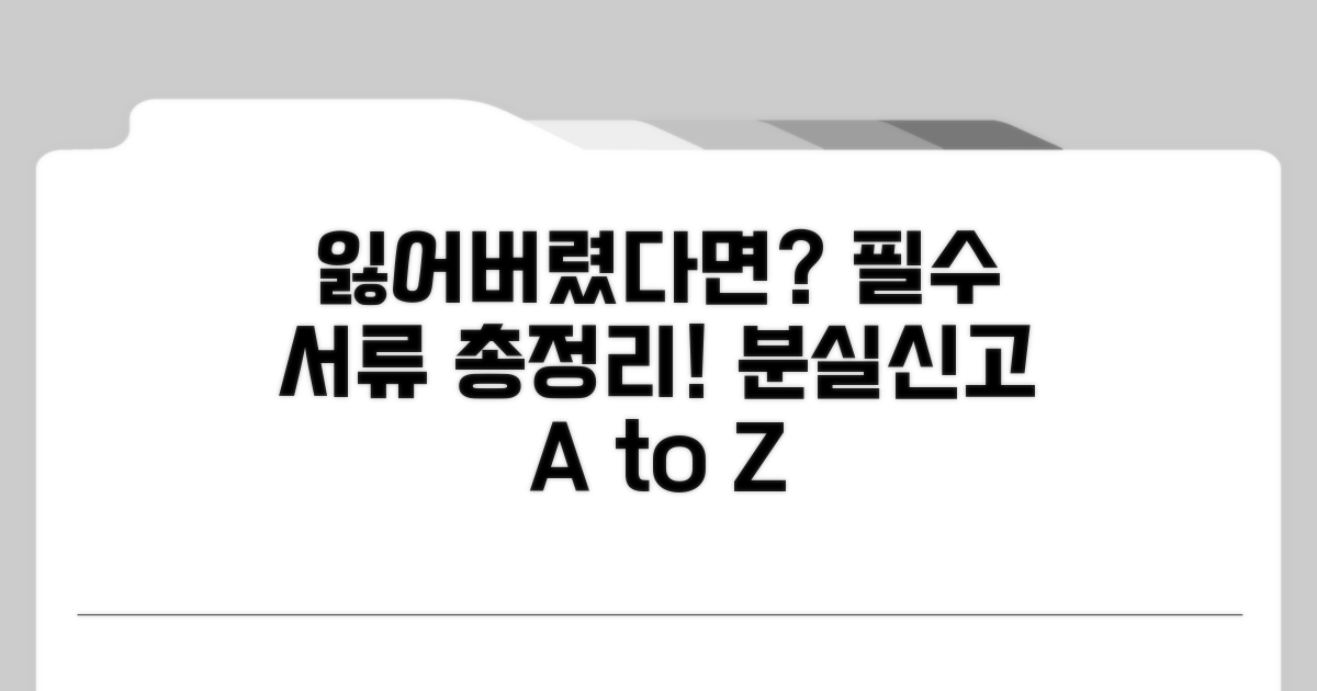 분실신고에 필요한 서류는?