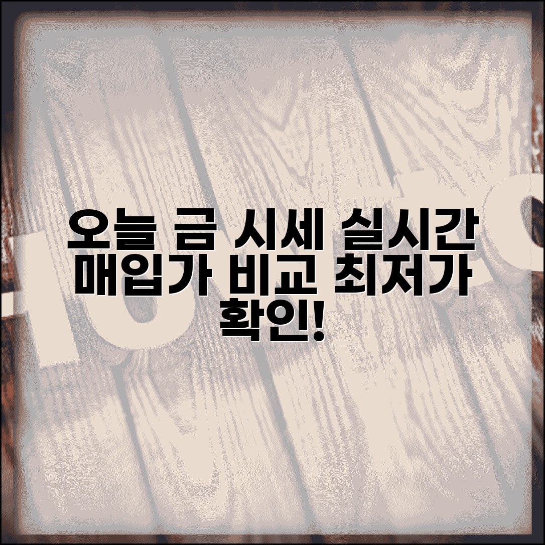 오늘금시세 쉽게 알아보기 | 실시간 시세와 매입가 비교, 최저가 확인 방법