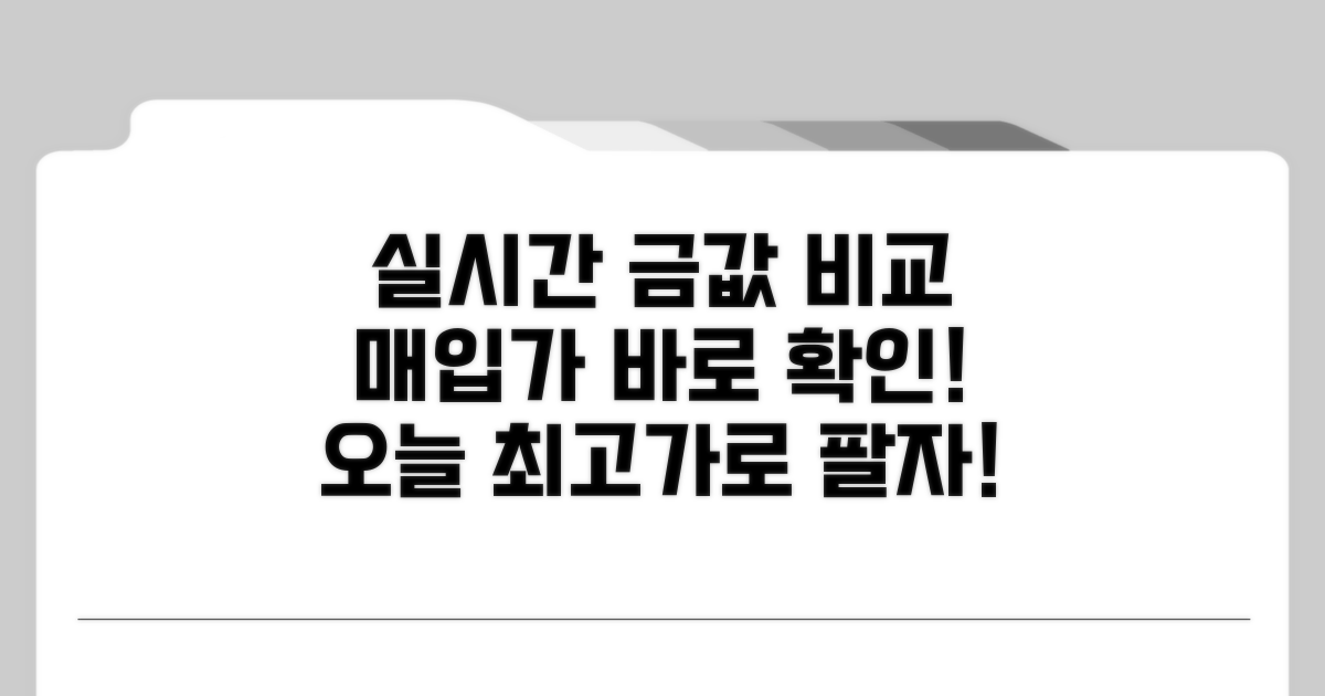 실시간 금값 비교와 매입가