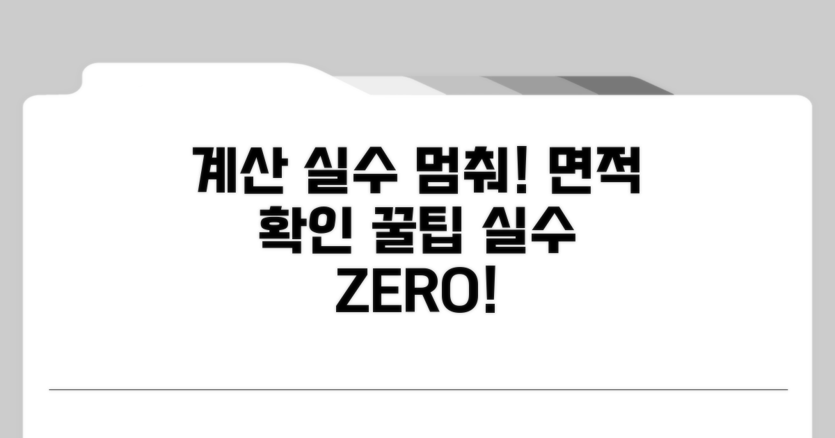 계산 실수 줄이는 면적 확인 꿀팁