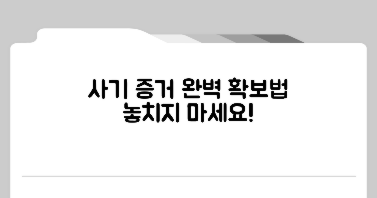 기망행위, 증거 확보의 모든 것