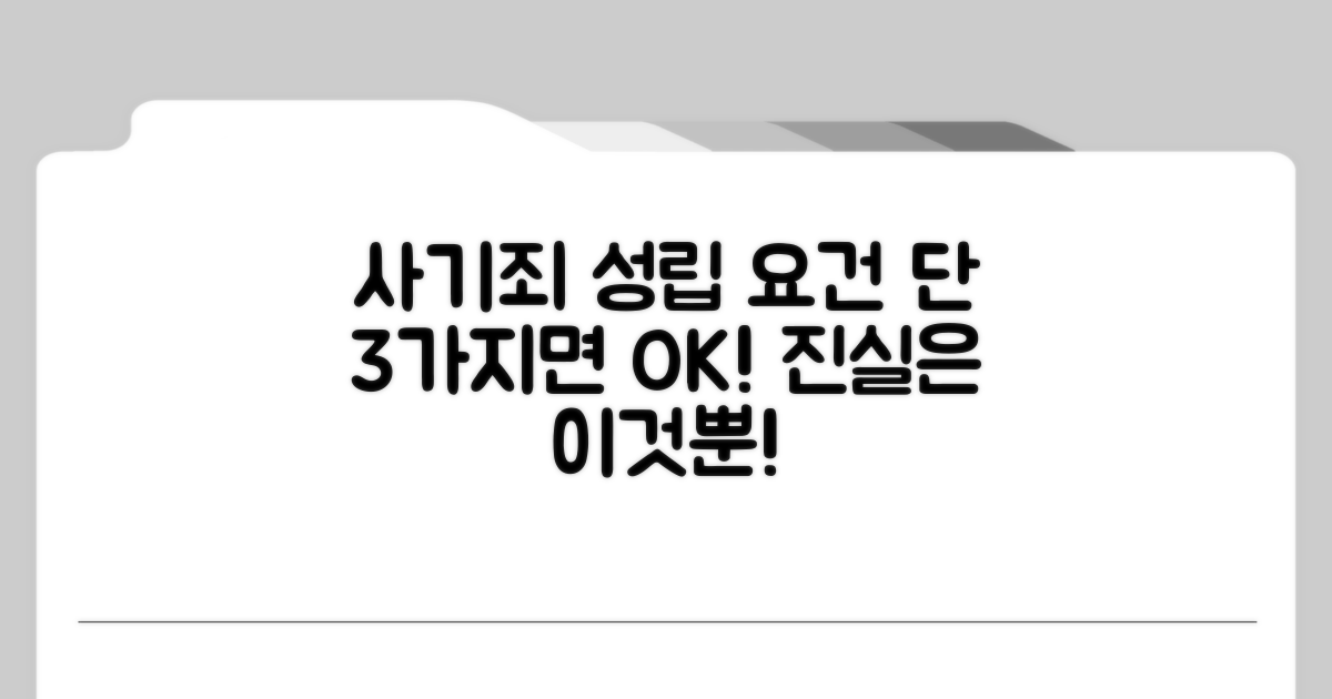 사기죄, 이것만 알면 성립 요건 끝