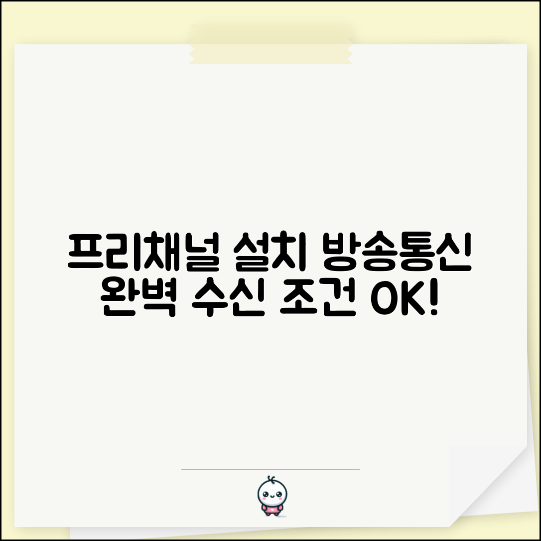 프리채널 설치장소 방송 통신 | 프리채널 수신 장비 설치 조건
