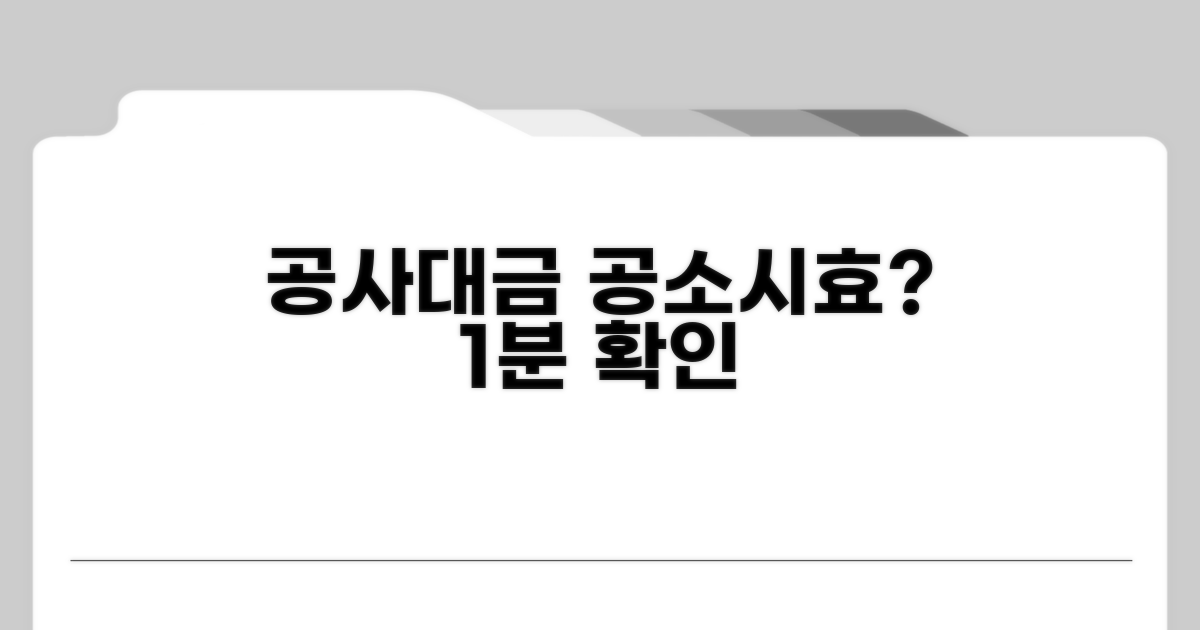 공사대금 공소시효 확인 방법
